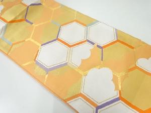 亀甲模様織出し袋帯